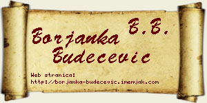 Borjanka Budečević vizit kartica